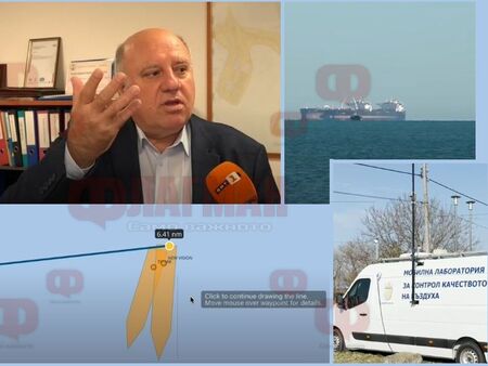 Смърди ужасно заради танкери, които прехвърлят нефт на 11 км от брега