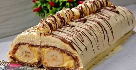 Тази рецепта ме е спасявала неведнъж през годините: Супер лесно руло с божествен крем и банани