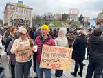 Протестиращите вдигнаха плакати срещу корумпираните политици, управляват Украйна. Кметът на Киев Виталий Кличко подкрепя демонстрантите
