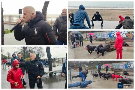 Лошото време не попречи на сутрешната тренировка с която Йовчев