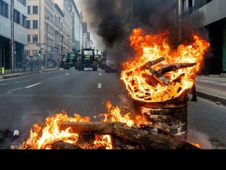 ------------ЗА ЗАРА-----------Това не е Москва, това е Брюксел - европейските фермери излязоха за да защитят препитанието си