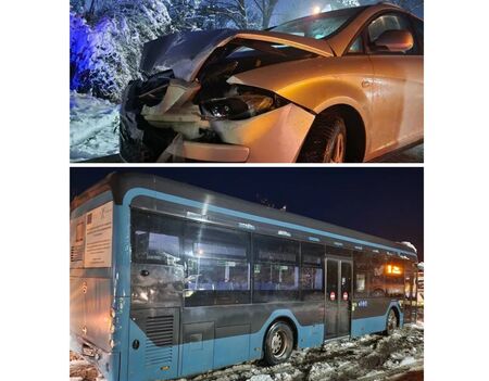 Верижна катастрофа във Враца: Три коли и автобус се сблъскаха