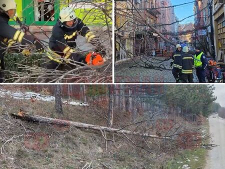 Той бе с пориви до 100 км ч нанесе щети