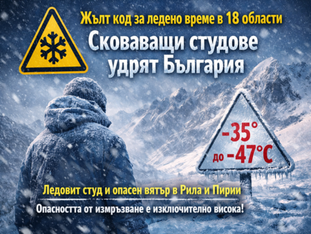 От НИМХ предупреждават за поредица от много студени утрини Опасен студ