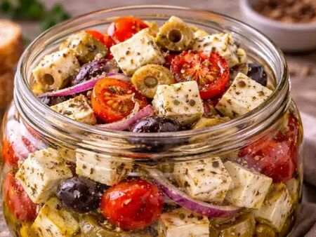 Мариновайте чери домати, маслини и червен лук - ефектна вкусотия за всеки ден