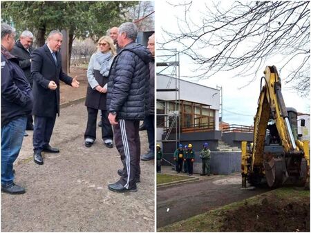 Строят нов корпус към СУ "Л. Каравелов" в Несебър, кметът Николай Димитров даде старт на дейностите