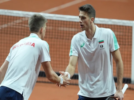 Донски и Нестеров се бориха геройски, но България отстъпи на Белгия в Купа Дейвис