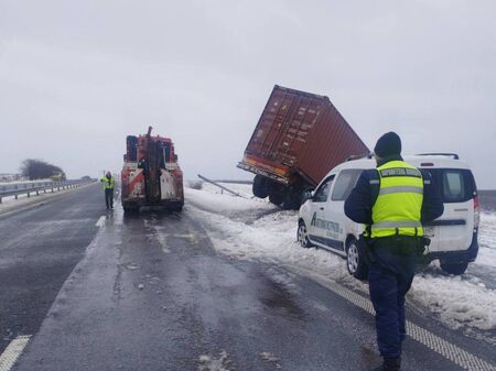 Тир е катастрофирал на АМ Тракия и това е една