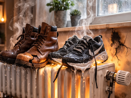Защо сушенето на мокри обувки на радиатора е една от най-големите грешки, които може да направим?