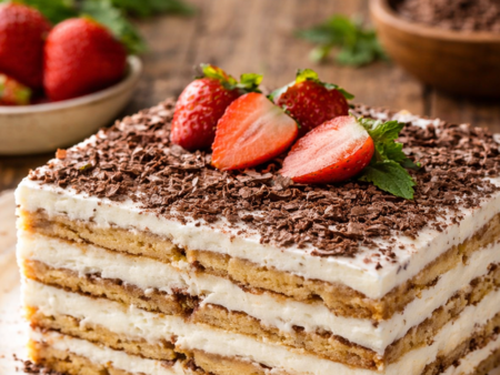 Сладкиш без печене - бърз и лесен десерт с бисквити, готов за 15 минути