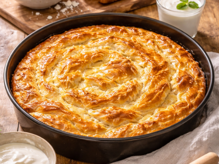 Домашна баница със сирене - класическа българска рецепта стъпка по стъпка