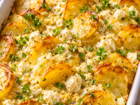 Картофи на фурна със сирене и яйца - лесна домашна рецепта