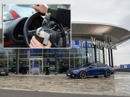 Див екшън в шоурума на „Мерцедес” в Бургас, пиян потроши скъпа кола
