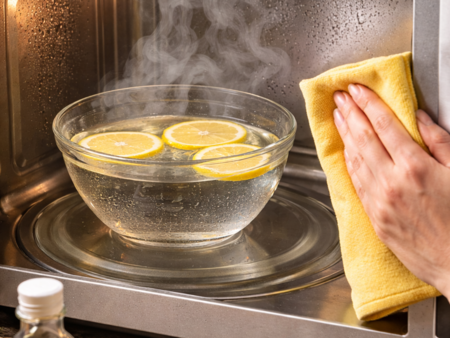 Как да почистим микровълновата за няколко минути