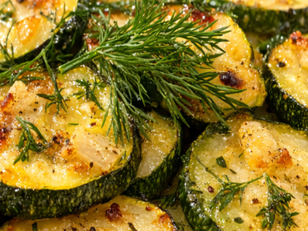 Хрупкави тиквички на фурна с чесън и копър - лесна рецепта за лека вечеря