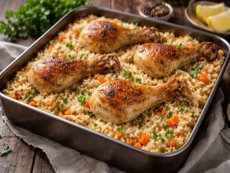 Пиле с ориз на фурна - лесна домашна рецепта