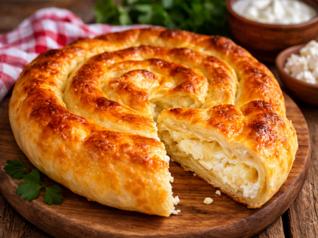 Тутманик със сирене - пухкава домашна рецепта