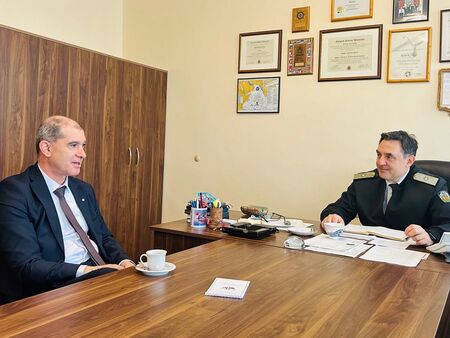 Ректорът на БДУ се срещна с командира на Флотилия бойни и спомагателни кораби