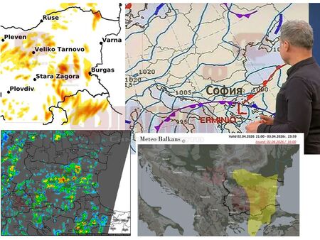 Тревожна прогноза за Източна България: възможни са градушки и гръмотевични бури