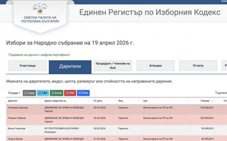 Най-големите дарения отиват при Пеевски, според Сметната палата