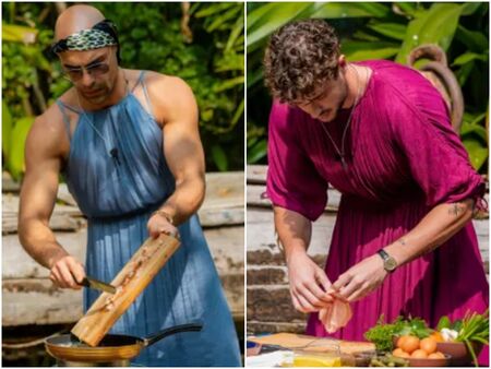 Двама от мъжете в "Ергенът" сложиха дамски дрехи