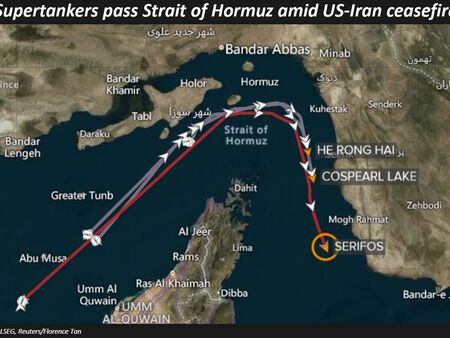 Ройтерс: Три супертанкера преминаха през Ормузкия проток за първи път
