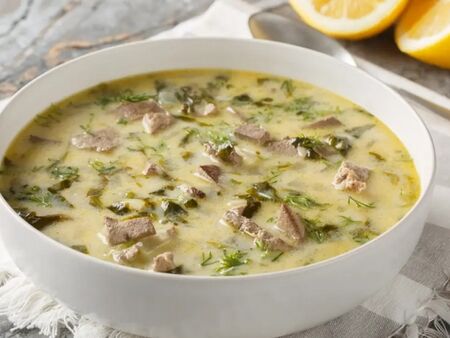 Великденска агнешка дроб чорба със застройка