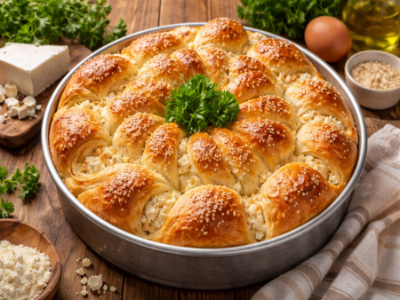 Пухкава домашна питка със сирене - рецепта стъпка по стъпка