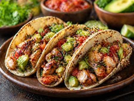 Мексикански такос с пиле и авокадо