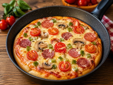 Пица на тиган - бърза рецепта