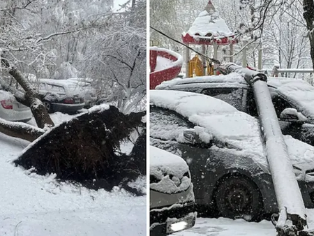 Снежна буря парализира този град насред пролетта – предизвика транспортен хаос (ВИДЕО)