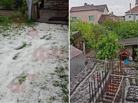 Градушка помля посевите в Плевенско, удари и Кърджали, тъмни облаци надвисват и над Ямбол