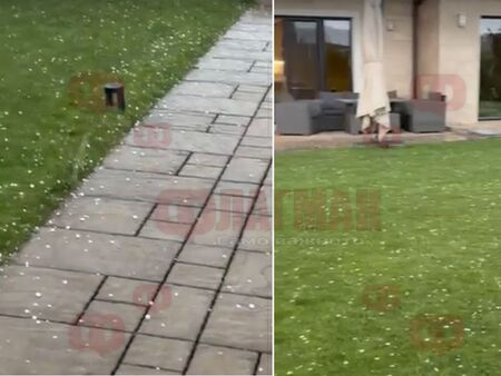 Градушка удари Маринка и Средец, ледените топки са колкото пинг-понг