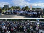 Повече от час движението по жълтите павета в София е невъзможно, а в Пловдив мотористите вдигнаха плакат с надпис “Спрете кръвопийството над мотористите”