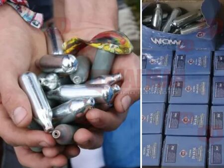 Примката около пласьорите на диазотен оксид се затяга. Снимка: BBC/PA Media