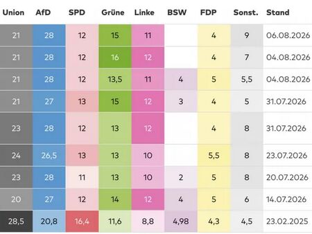 AfD дръпна със 7 пункта пред CDU/CSU в Германия