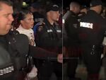 Хиляди меломани крещяха след своята идолка, която бе заобиколена от много служители на реда