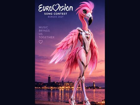 Може ли „Еврогларус“ да е талисман за Евровизия? Robo Flamingo представя Бургас като модерен град