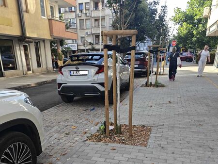 Тойотата на нахакана млада дама, заемаща две паркоместа в Бургас, вбеси съседите й