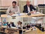 Благодаря на общинските съветници за отговорното отношение. При различията, които имаме, показахме, че когато става дума за община Поморие и хората му, можем да намерим общ път, каза кметът Иван Алексиев (на горната снимка вдясно)