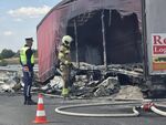 Това е ремаркето, което изгоря днес на АМ Тракия