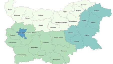 Нова регионална КАРТА разделя България на четирите района