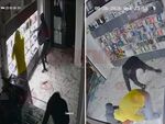 На видеозаписите се виждат трима души с прикрити лица, които действат изключително бързо